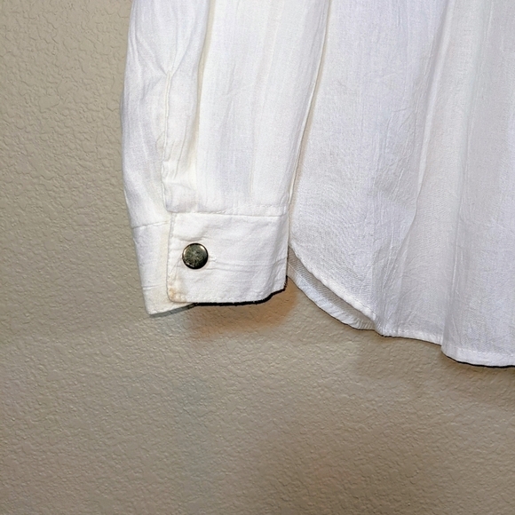 Santa's Workshop Vintage Button Down Long Sleeve Blouse - Picture 4 of 8